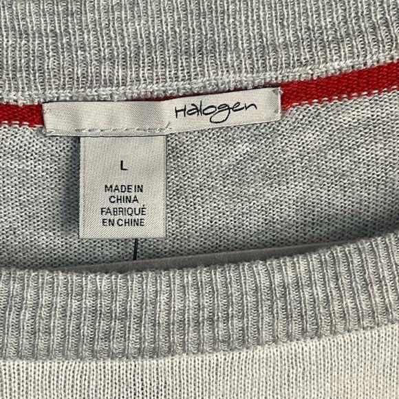 Halogen Multi Colored Striped 3/4 Length Sleeve Sweater Size‎ L NWT - Picture 6 of 8